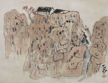 陈子庄 山水 立轴